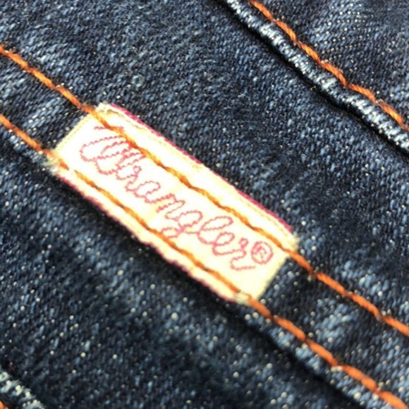LIKE NEW WRANGLER PREMIUM PATCH BOOTCUT JEANS 4/27x34 😎 - Picture 12 of 13